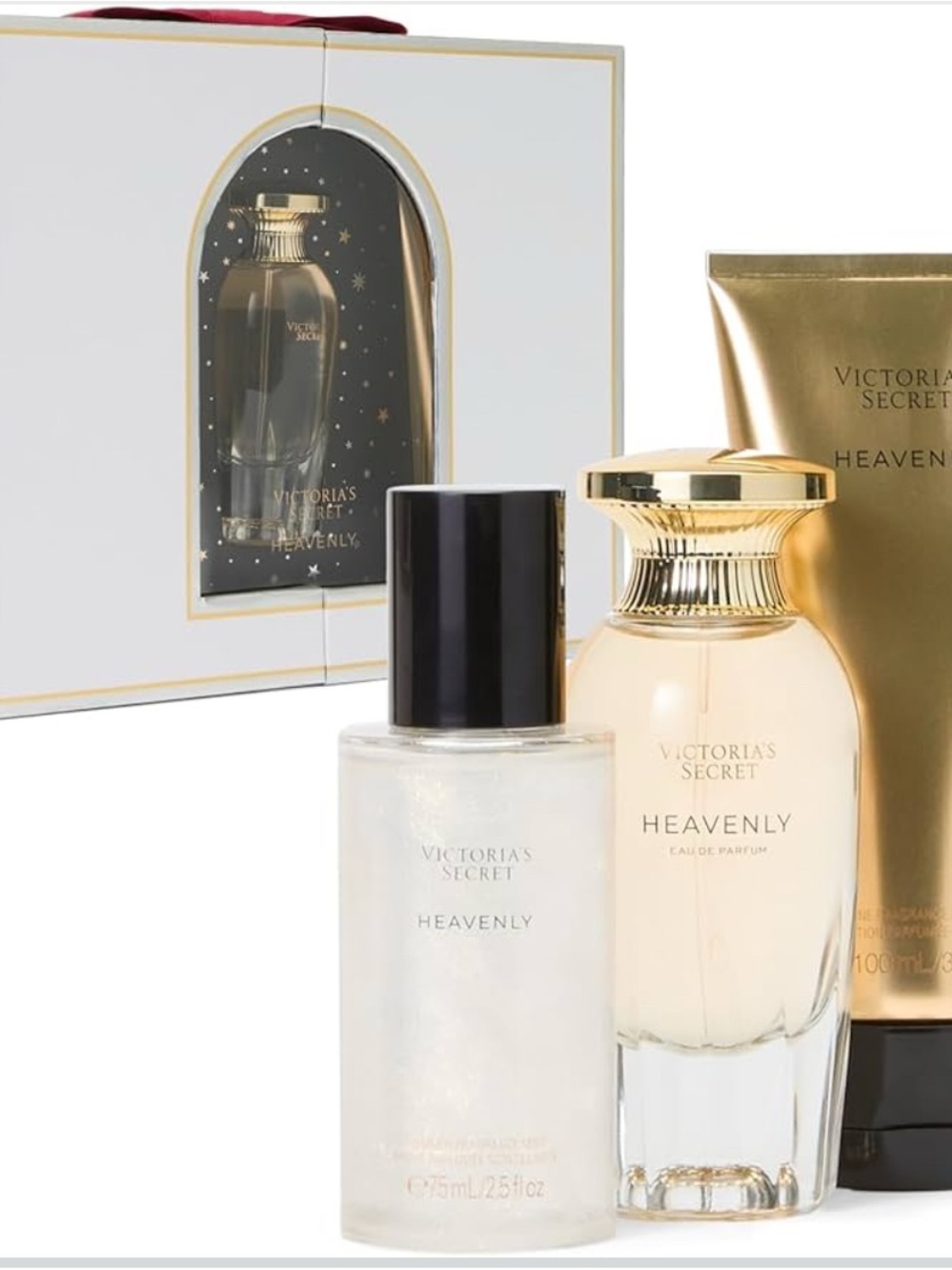 Victoria's Secret Heavenly Fragrance Set - Gold & Clear